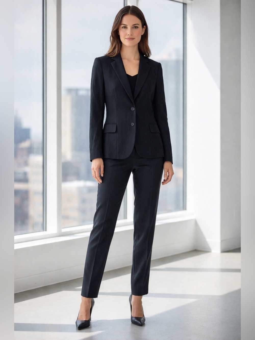 Club Monaco Wool Black Tailored Blazer style 00700419 size 10